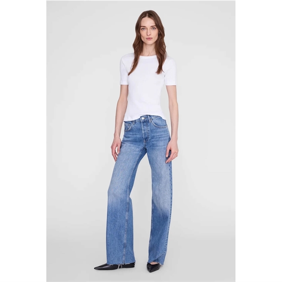 Anine Bing Sixtine Short Sleeve T-Shirt, Hvid